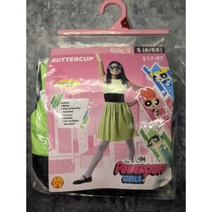 NEW! The Powerpuff Girls Buttercup Girls Halloween Costume S 6/6X
